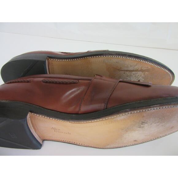 ALLEN EDMONDS Cody Chili Brown 15 D Woven Kiltie Tassels Slip On Loafers
